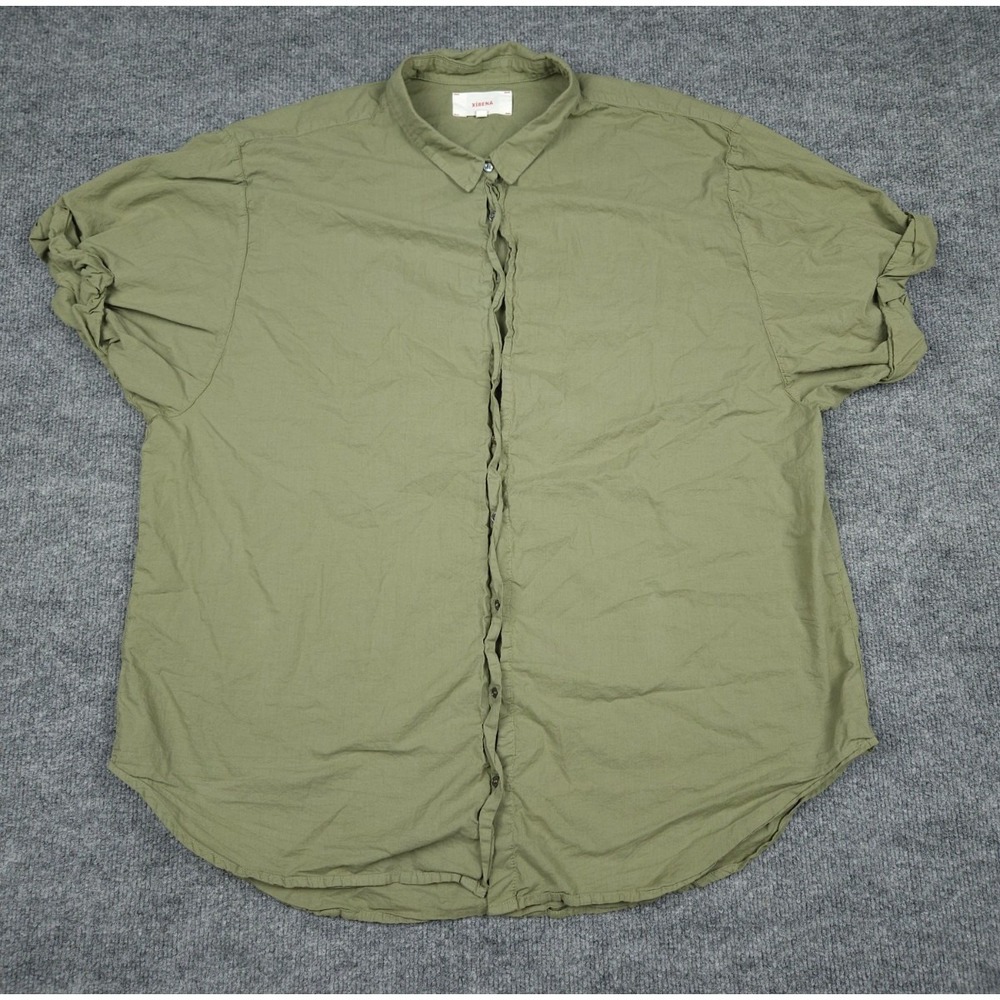 XiRENA Olive Green Button-Down Shirt